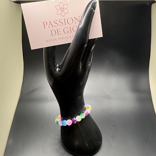Bracelet élastique multicolore
