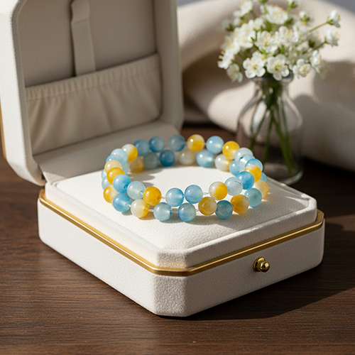 Bracelet bleu et jaune
