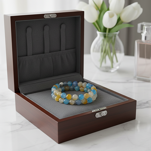 Bracelet bleu et jaune