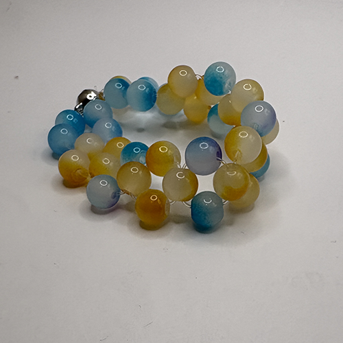 Bracelet bleu et jaune