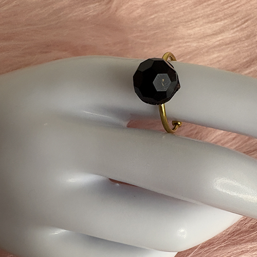 Bague facette ronde