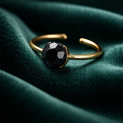 Bague facette ronde