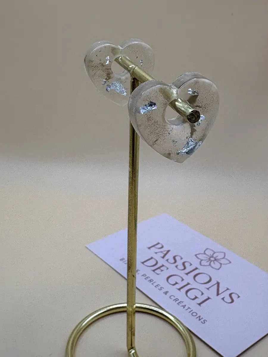 Pampilles cœur – boucles d’oreilles interchangeables