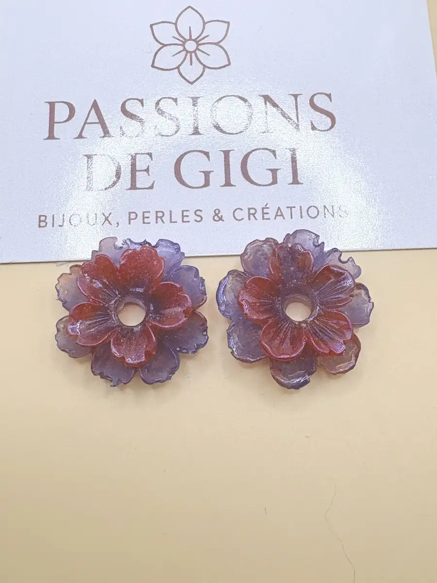 Pampilles double fleur