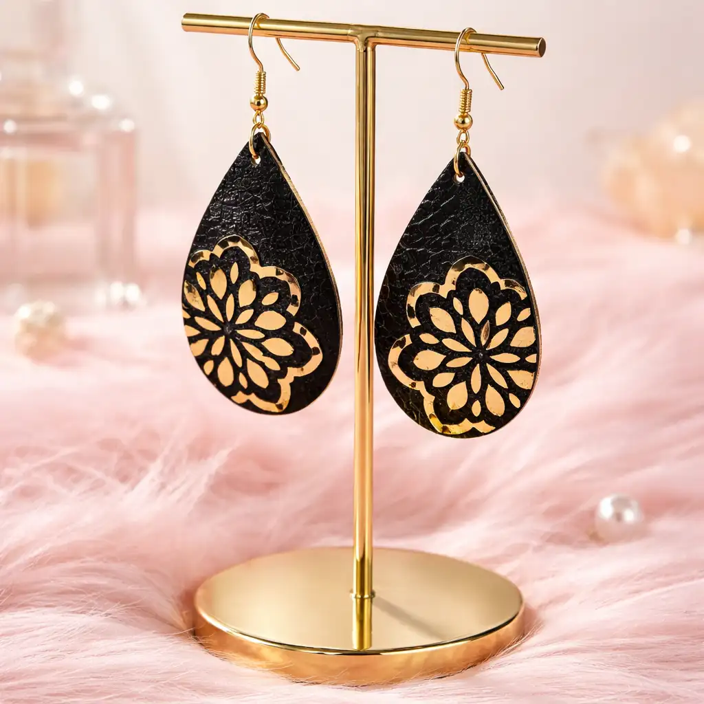 Boucles d’oreilles en simili cuir