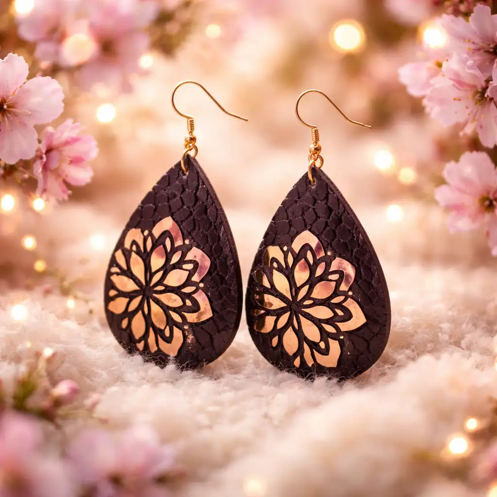 Boucles d’oreilles en simili cuir