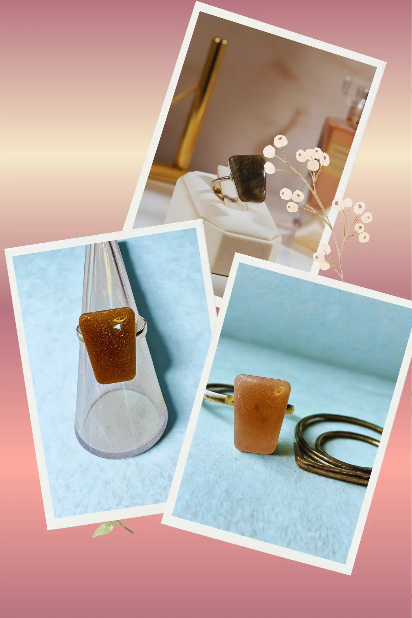 Bague forme rectangle