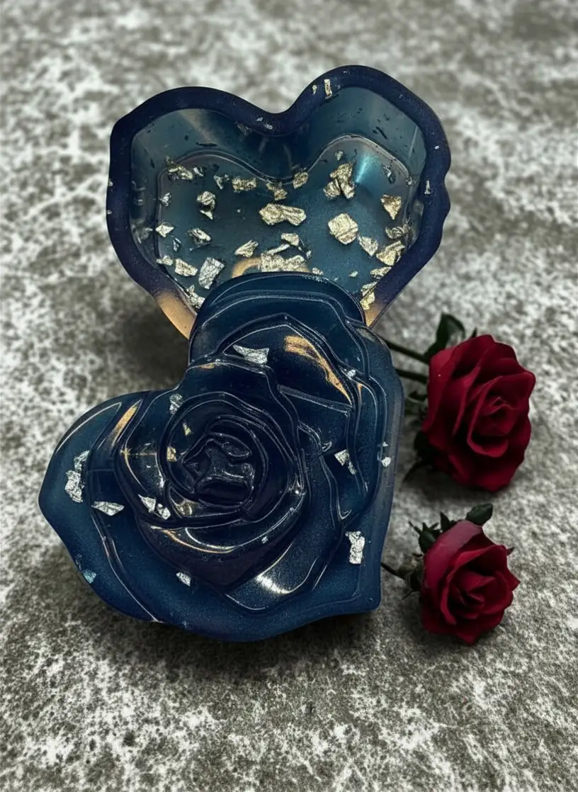 Boite à trésors cœur Bleu