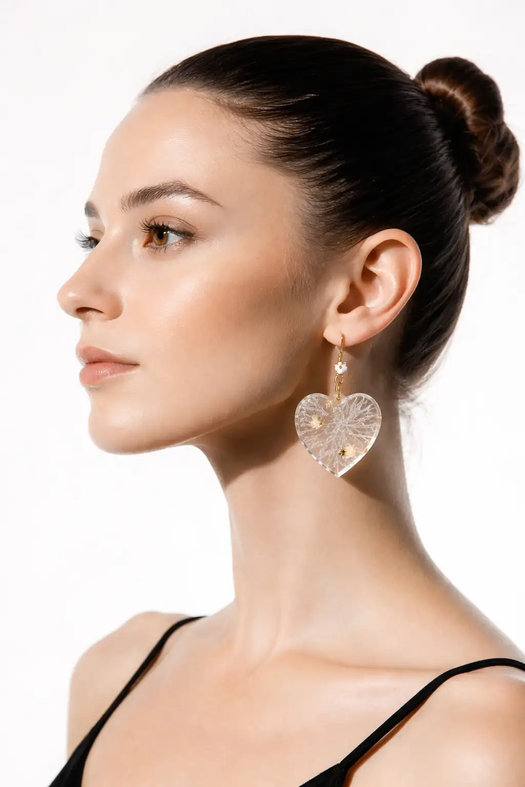 Boucles d'oreilles Cœur holographique Cristallin