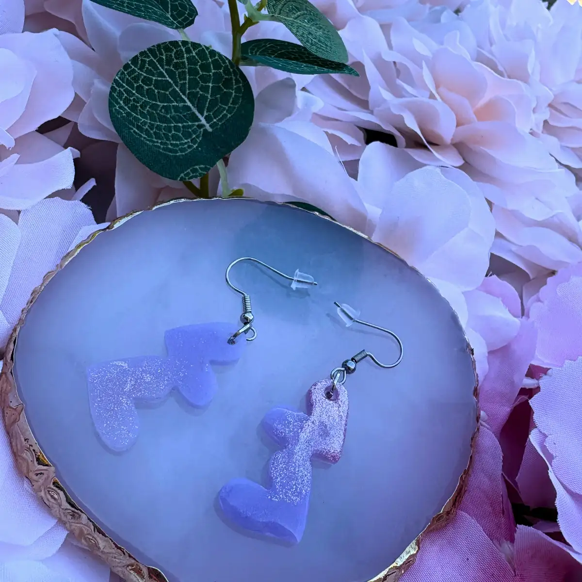 Boucles d'oreilles Cœurs en cascade