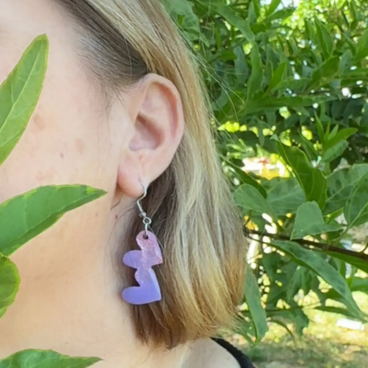 Boucles d'oreilles Cœurs en cascade
