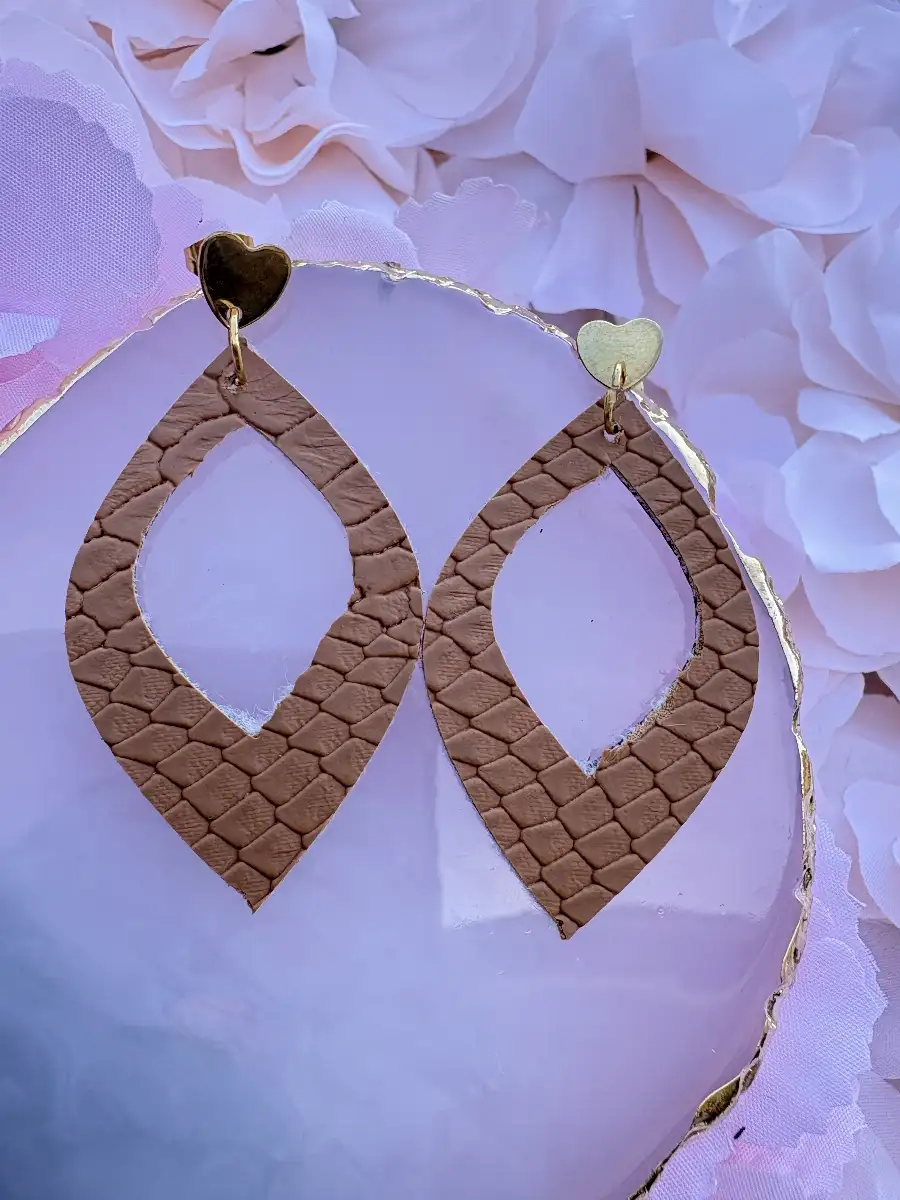 Boucles d'oreilles "Goutte Caramel"