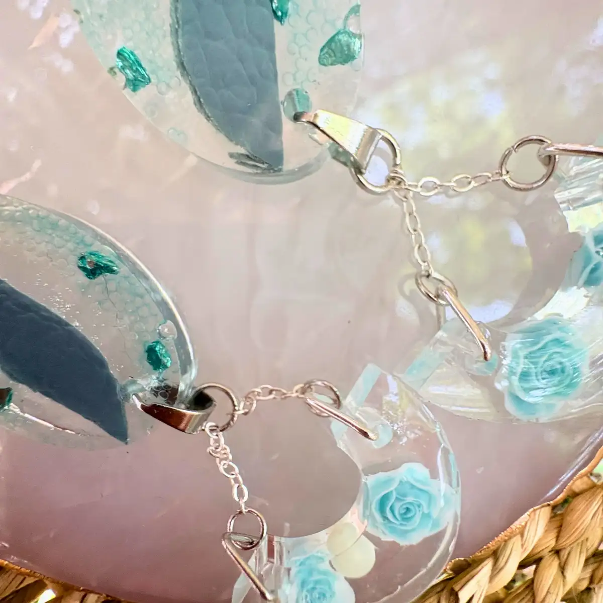 Boucles d'oreilles « Rosée Bleue »